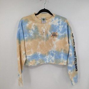 NWT CROSS COLOURS Cropped Tie Dye Sweatshirt